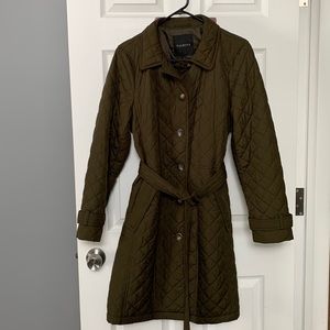 Talbots L Quilted Jacket, Olive Green